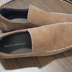 Perry Ellis Brown Suede Loafers
